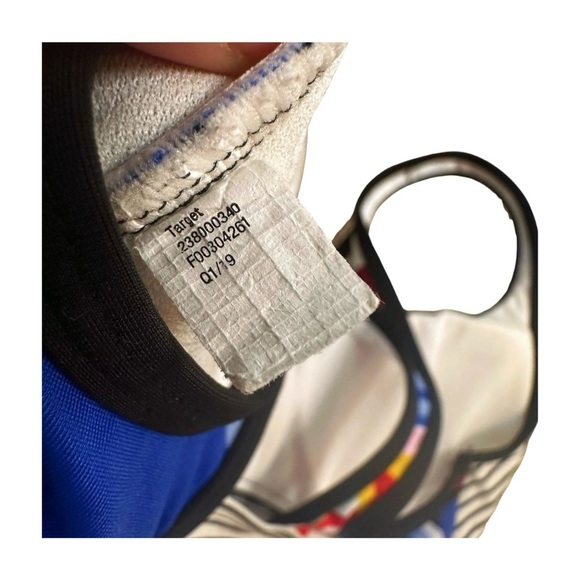 JoyLab Medium Sports Bra Floral Stripe Print Racerback Cutout Target Activewear - Picture 6 of 6